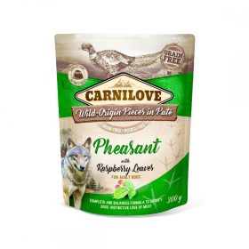 Dogline Carnilove Into The Wild Pouch pheasant fazant met framboosblad 300 gram