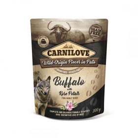 Dogline Carnilove Into The Wild Pouch Buffalo Rose Petals Buffel met Rozenblaadjes300 gram